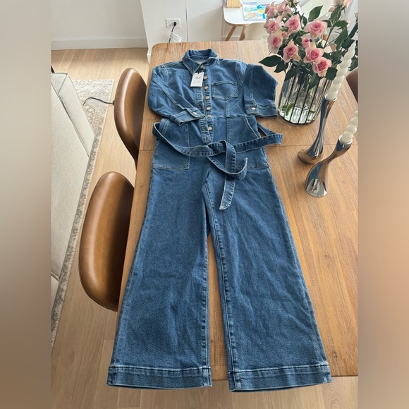 7 FOR ALL MANKIND ALEXA DENIM JUMPSUIT - Picture 3 of 10
